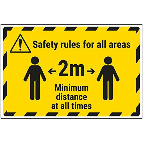 V Safety CV022CZ-FS V Safety Area Reges - Mantieni 2 m distanza 450 mm x 300 mm