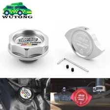 Silver JDM Engine Oil Filler Cap Radiator Cap Cover Mugen Power For Honda Acura