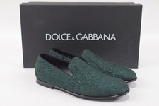 Dolce&Gabbana NWB Loafers / Slippers Size 40 7 US Dark Green Floral Motif 