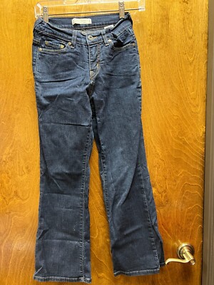 Women '' Levi Boot Cut 512'' blue jeans. Size 2P Short. Prev. Owned