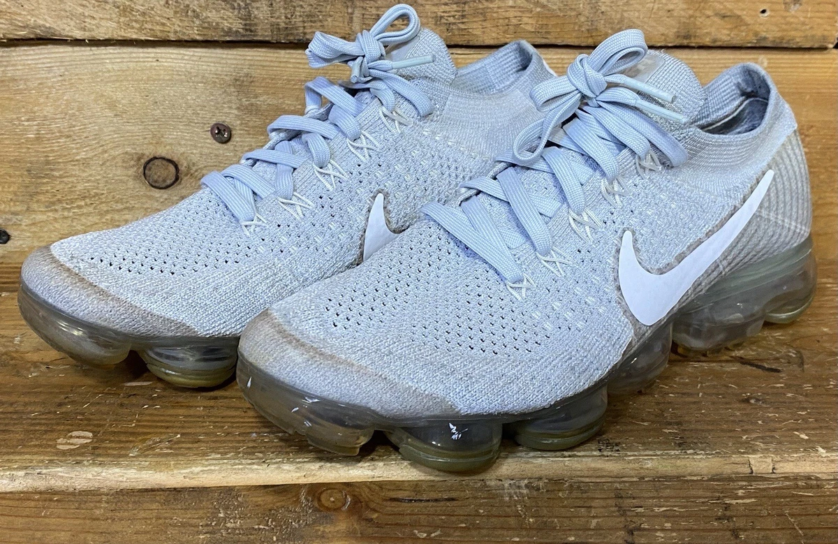 Nike Air Vapormax Flyknit Pure Platinum Grey Womens Size 8 US