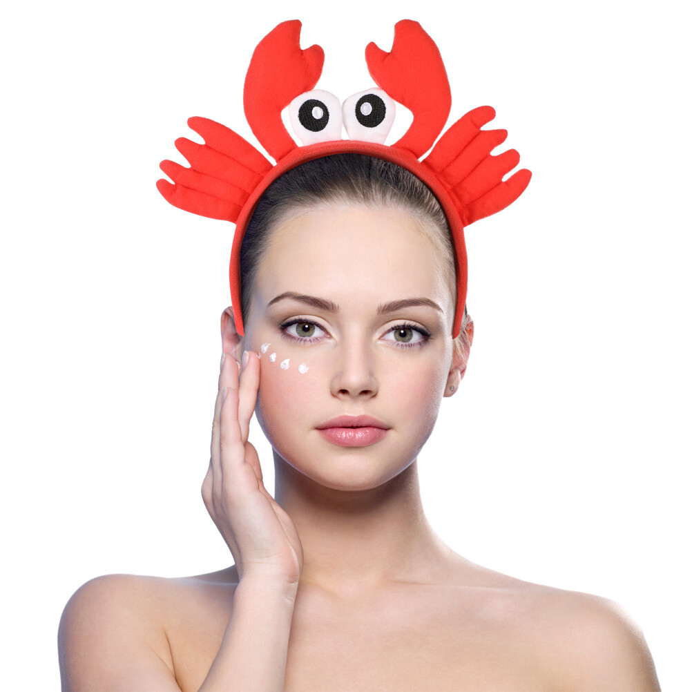 Red Crab Plush Hair Bands Big Eye Crab Headband Cute Hair Hoops