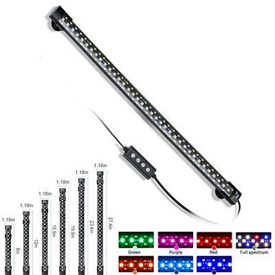 hygger Underwater Aquarium LED Light Fish Tank RGB Submersible Lamp Strip Lamp