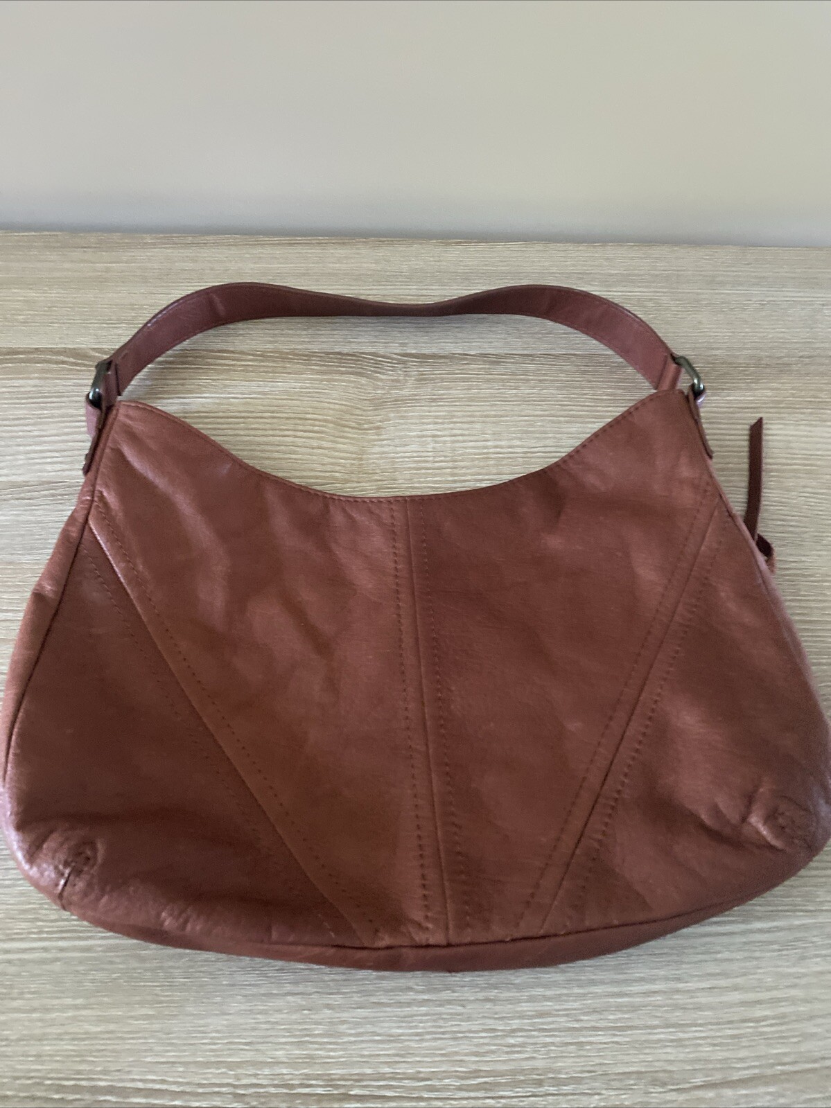 American leather brown saddle bag purse 15” x 10”