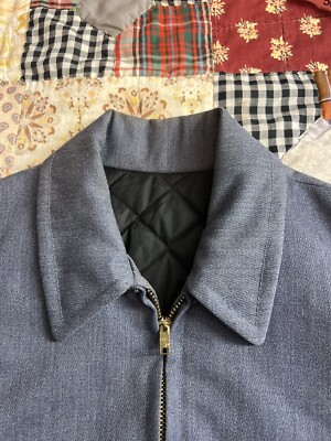 Vintage Grey Gabardine Jacket 60s ConmaticZip Fishburne Military