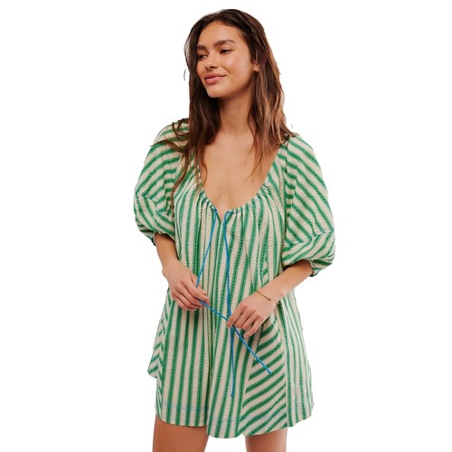FP Free People Hot Shot Mini Dress Romper Stripe Green NWOT Women's Size Medium | eBay FP Free People Hot Shot Mini Dress Romper Stripe Green NWOT Women's Size Medium | eBay