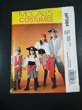 MCCALLS PIRATE HALLOWEEN COSTUME PATTERN MP384 SIZE 3-8 SM-XL FREE SHIPPING