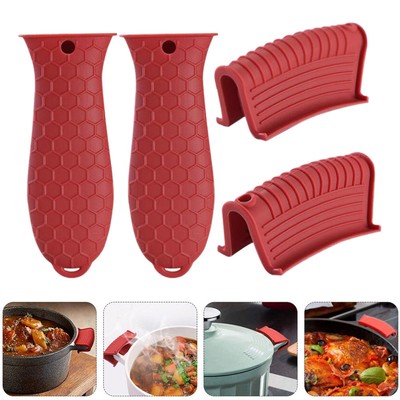  Protectors Silicone Pot Ear Clips Handle Covers for Frying Pans