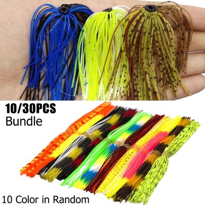 10/12 Bundle Mixed Color Silicone Skirts For Jig Squid Skirts Fly Tying Material