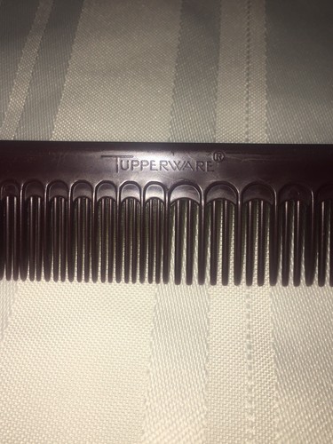 Tupperware Gadget (1) Brown VINTAGE POCKET Teaser COMB Unused 6 3/4”L Hair Style - Picture 12 of 12