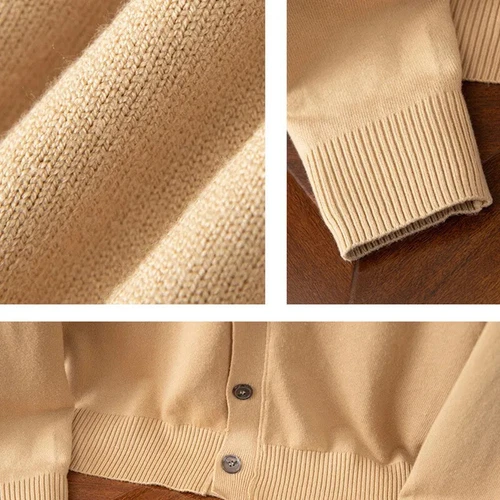 2024 Plus Size M-5XL Cashmere Blend Cardigan New Sweater for Men's V-neck - Picture 18 of 34