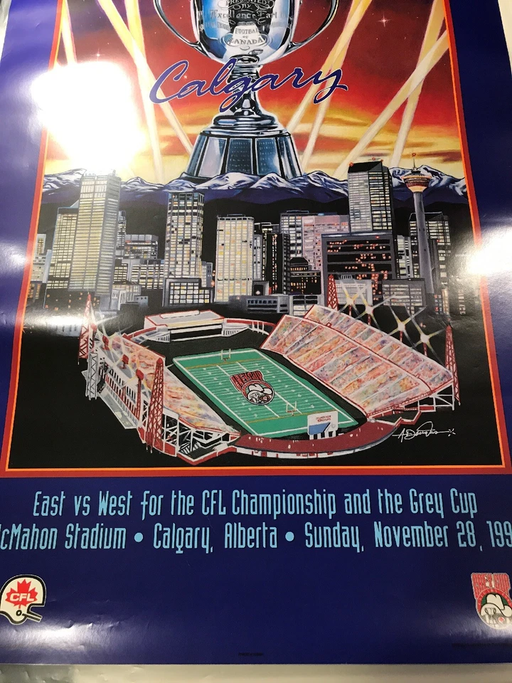 Póster RARO Winnipeg - 1993 Grey Cup Champions CFL P1 Foto 4 de 4