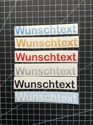 3x Aufkleber / Sticker - Wunschtext - Grösse S - Arial rounded - Auto / Mo / MTB