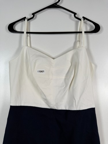 BNWT Banana Republic Womens Sheath Dress Sleeveless Knee Length White Blue Sz 8 - 第 7/19 張圖片