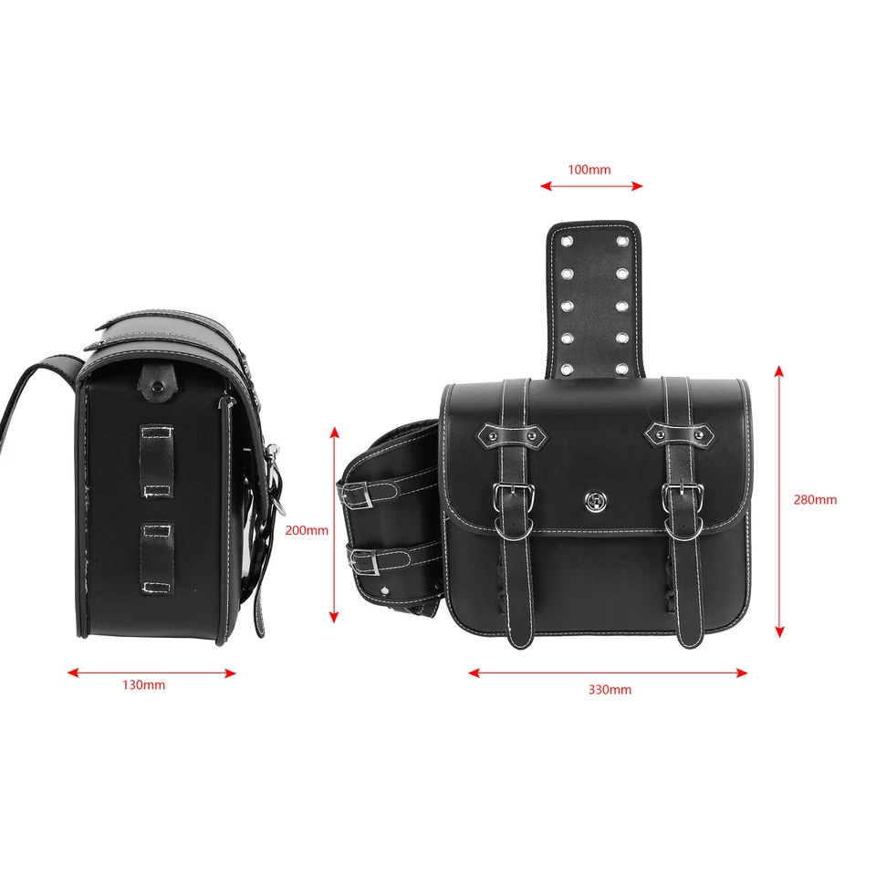 Alforjes de motocicleta bolsas laterais com porta-copo para Sportster Softail Dyna - Imagem 4 de 4