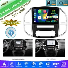 Android 13 For Mercedes Benz W447 14~21 Car Radio GPS SatNav WIFI CarPlay FM 64G