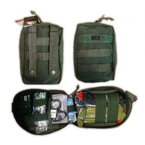 USKITS Standard Tactical Trauma Kit in Green Pouch - Picture 1 of 3