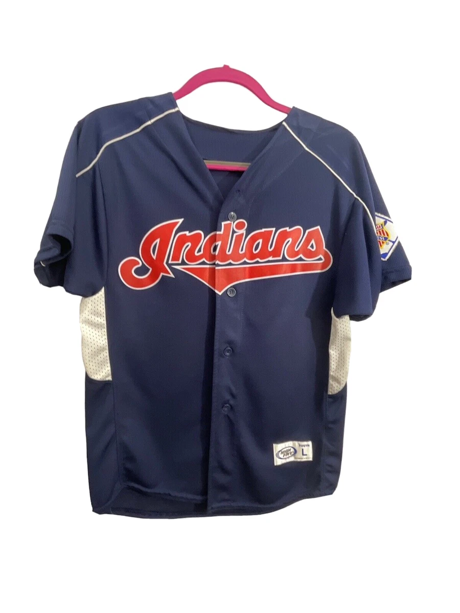 24 GRADY SIZEMORE Cleveland Indians MLB OF Blue Throwback Jersey