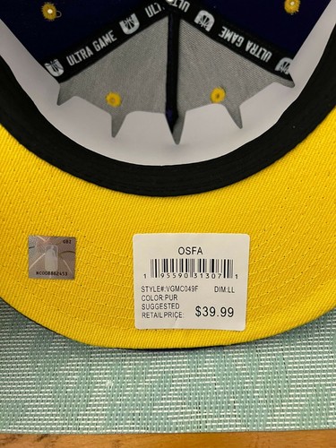 NWT Los Angeles Lakers Ultra Game Snapback Cap Purple Yellow - Picture 6 of 6