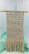 Macrame Wall Hanging Woven Tapestry Wall Home Art Decor Boho Chic 22x13.5 NEW