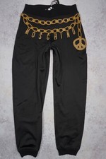 MOSCHINO x H M Black Logo Print Pants Jogg Trousers Sweatpants 36 / US4 US 4