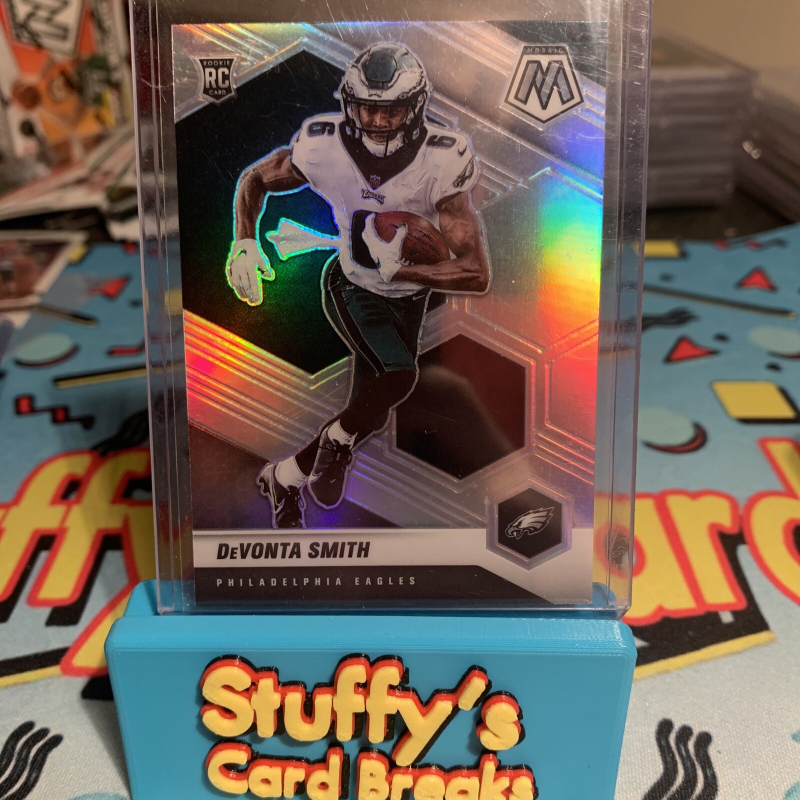 2021 Panini Mosaic DEVONTA SMITH RC ROOKIE SILVER PRIZM #305 EAGLES