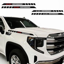 6.6l Performance Emblem Hood Decals Sticker For Chevy Silverado Gmc Duramax 2pcs