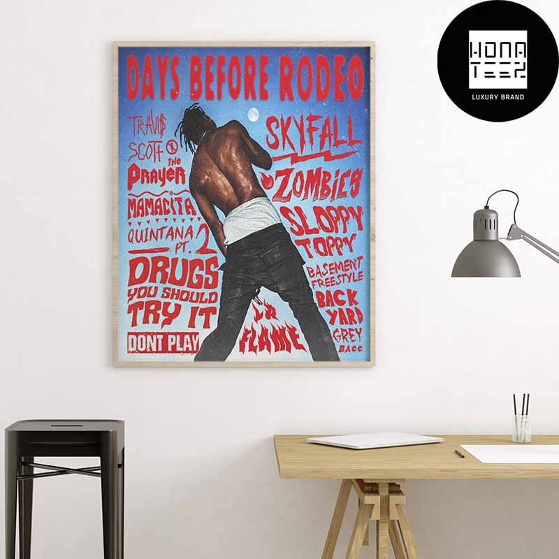 Travis Scott Days Before Rodeo Full Name Album Poster