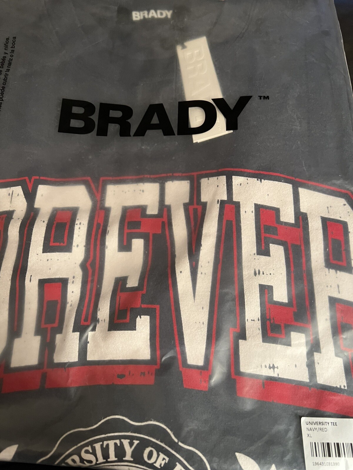 BRADY Brand Forever University Tee Blue/Red Size XL Sold Out Limited image 3