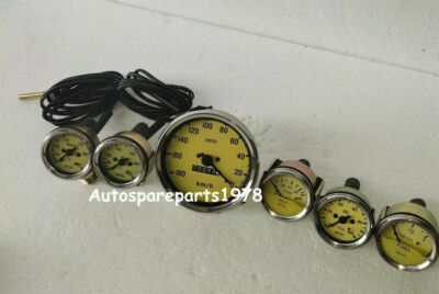 #ad Smiths Gauge Kit TempOil TempFuel VoltOil psi100 mm Speedometer 180 0 KMH YC $42.00