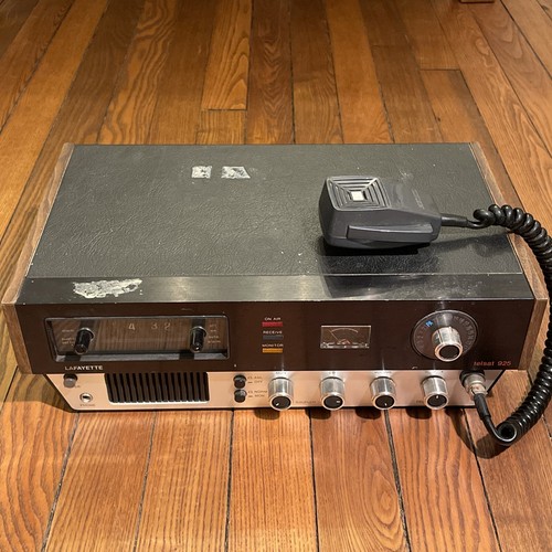 Vtg 1977 Lafayette TELSAT 925 Base Station CB Radio Transceiver W/microphone ✅✅✅