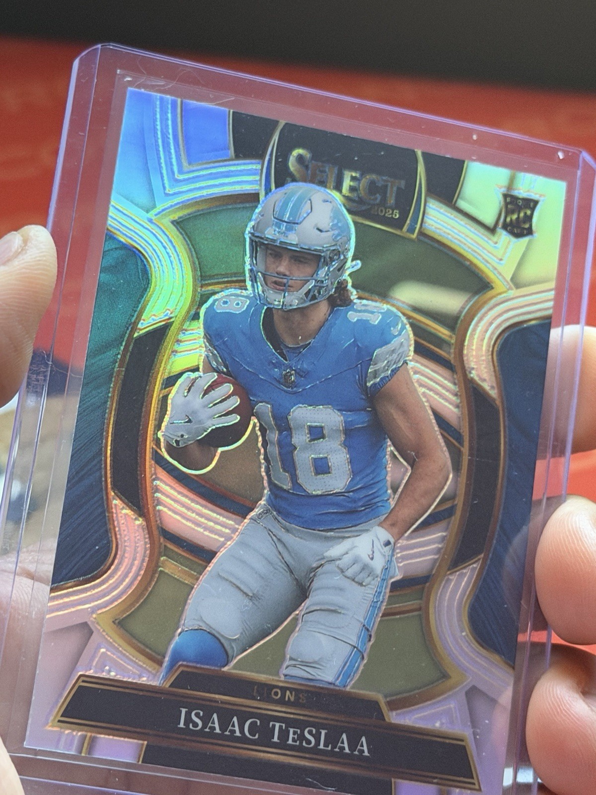 2025 Panini Select Silver Concourse Prizm Isaac Teslaa #70 Lions Football Card