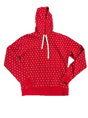 True Religion Monogram AOP Pullover Hoodie Red Men s Med Streetwear Y2k Style