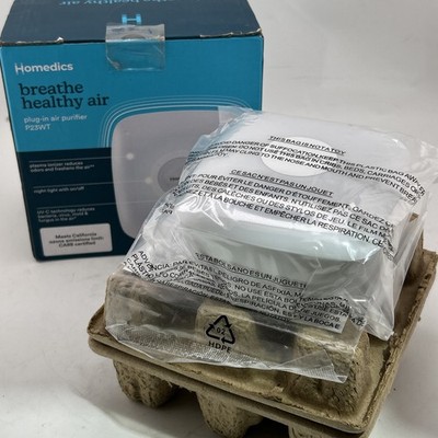 Homedics TotalClean Plug-In Air Sanitizer Wall Outlet UVC Air Purifier P230A
