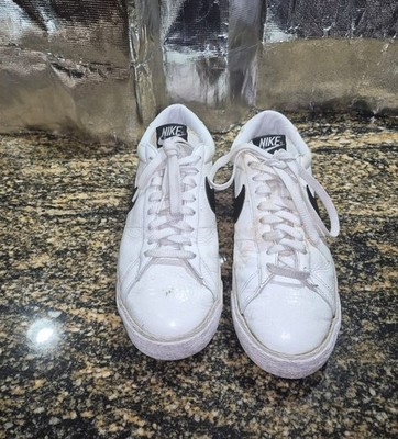 2008 Vintage Nike Blazer Low Classic Premium White Black 320509-101 Mens Size