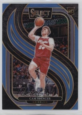 2024 Select Premier Level Light Blue Prizm /299 Cam Spencer #189 Rookie RC 0m1w