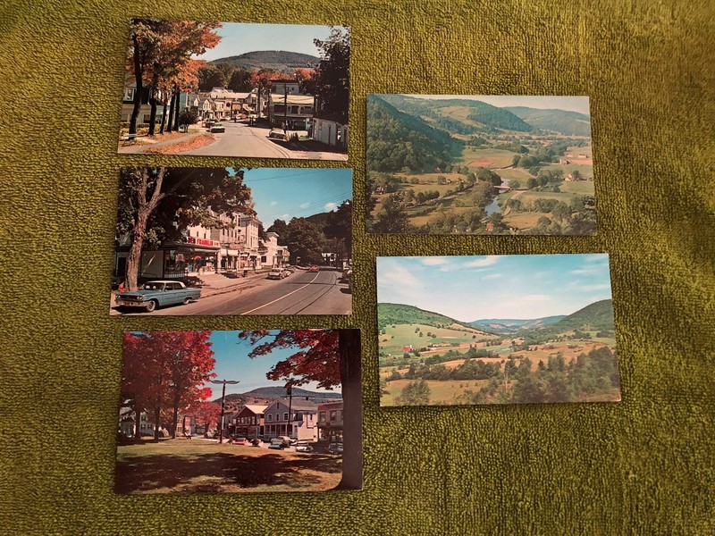 Lot Of 5 Vintage Chrome Postcards, Stamford New York, Ektachrome 