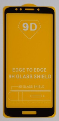 Motorola Moto G6 Play Schwarz 5D FullCover Panzerfolie Displayschutzglas 9H Hüll