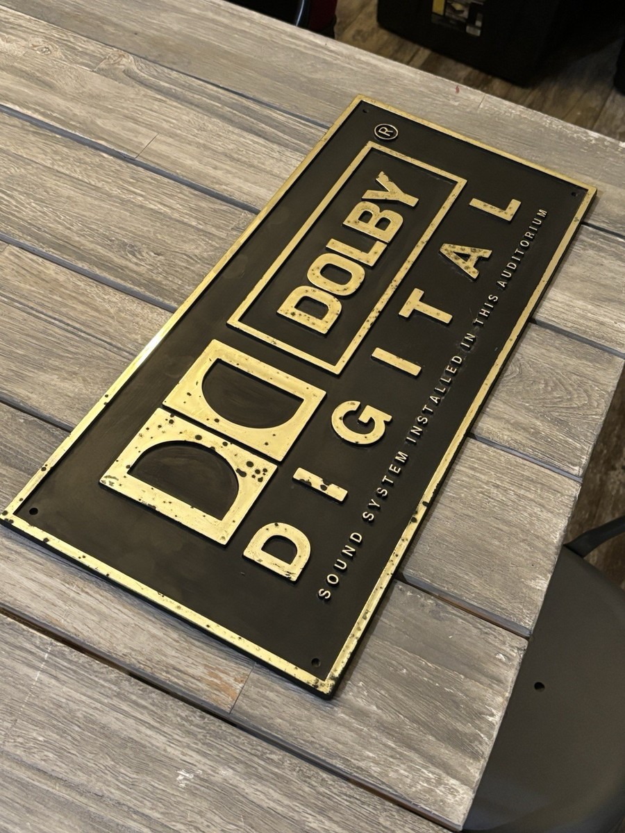 Vintage Dolby Digital Sound Sign Plaque Cinema Home Theater 21