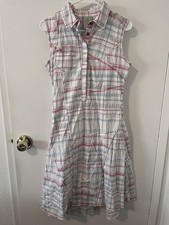 SKFK Skunkfunk Polo Shirt Midi Dress Short Sleeve Plaid Bias Cut Eco-friendly 2