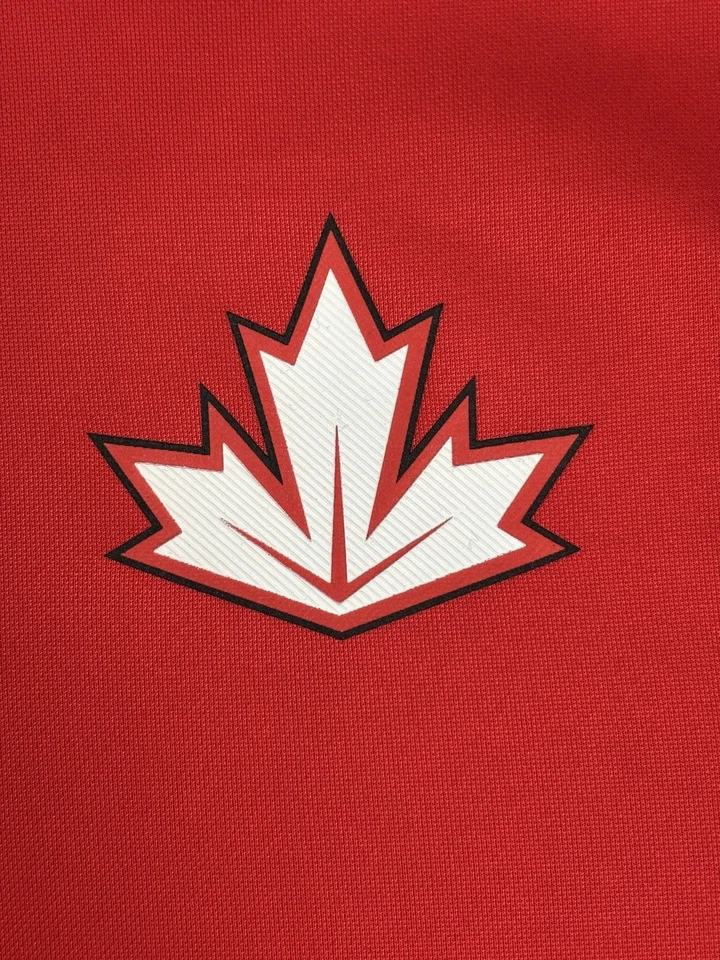 Suéter ADIDAS CANADÁ WORLD CUP OF HOCKEY 2016 Rojo Manga Larga 1/4 Cremallera L HOMBRE Foto 4 de 4