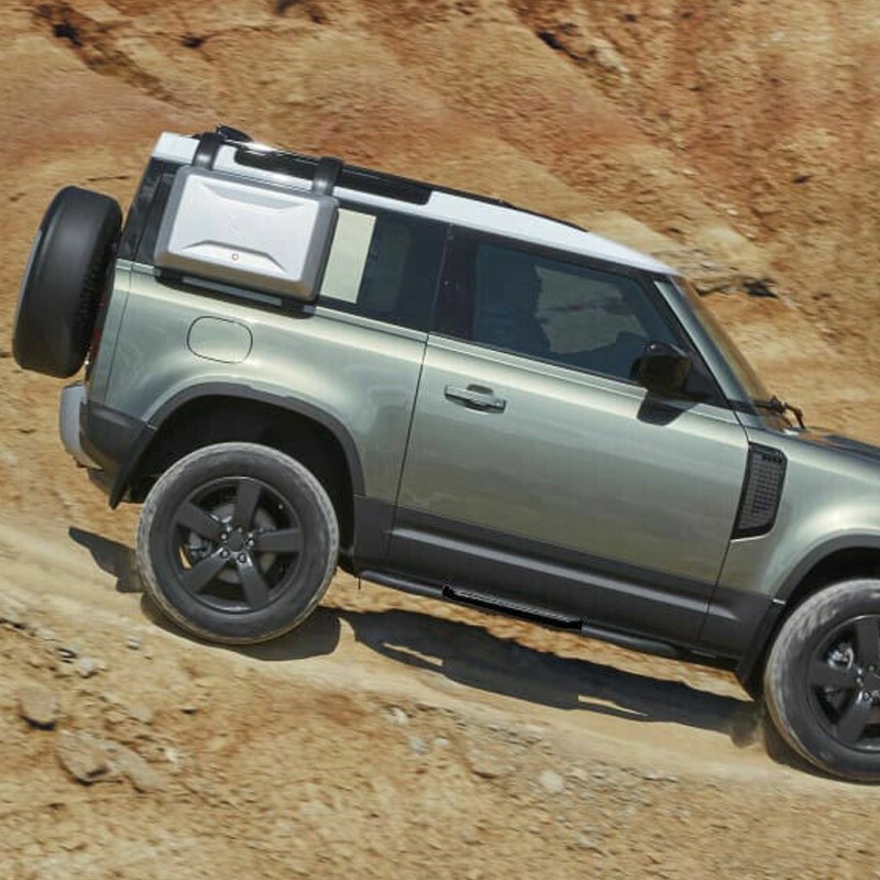 Fixed Running Board For Land Rover Defender 90 2D 2020-23 Side Step Nerf Bar Kit