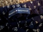 Brandy Melville Navy Blue White Flowers Flowy Drawstring Wide Leg Pants OS EUC — photo 3