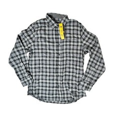 Lee Scotch Plaid Flannel Grey Regular Fit Collared Shirt MEDIUM Country Outdoor