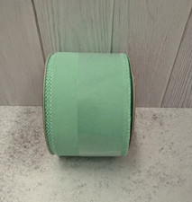 1 roll mint green velvet ribbon 2.5 " x 30' wired edge Xmas Easter DIY