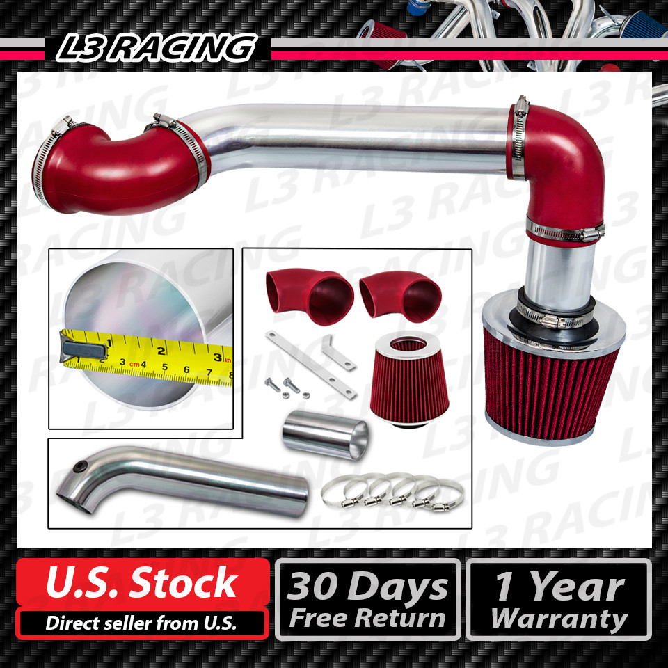 RED COLD AIR INDUCTION INTAKE KIT+FILTER FOR CHEVY 95-97 CAMARO 3.8L V6