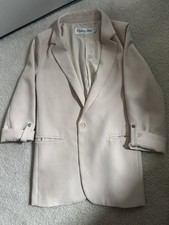 Christian Dior Women s Beige Blazer Jacket Coat Size 38 US6 Authentic