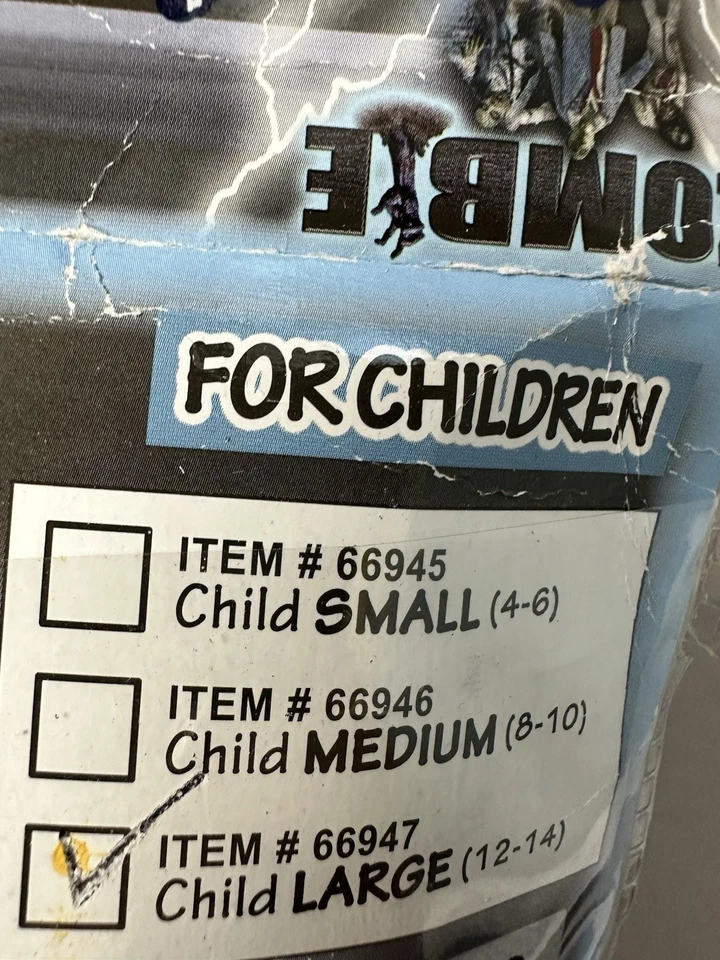 Fantasia de menina zumbi criança grande 12-14 novidades fórum Halloween infantil - Imagem 3 de 4