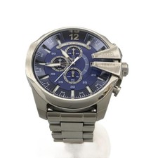 Diesel DZ-4417 Quartz Watch Men Blue Dial Silver Case New