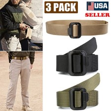 3PCS Tactical Belt Quick Release Buckle Nylon Webber Outdoor Military Heavy Belt